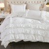 Waterfall Ruffle Comforter Set – 3-Piece Shabby Chic Farmhouse Bedding with Multi-Layer Ruffles, Soft Lightweight Microfiber Quilt - 2 of 4