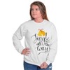Christmas Carol Jingle All The Way Women Crewneck Sweatshirt Brisco Brands - 3 of 4