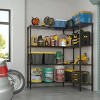 Syemin Utility Storage Shelves 5-Layer Metal Storage Rack, Garage Shelves, Adjustable Height Garage Shelving Storage, Black, 57.87"*13.78"*59" - 2 of 4