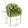 Kumasinova 1PC/2PCS Velvet Chair with Gold Legs,Accent Chair with Gold-Plated Metal Foot,Luxe Handcrafted Vanity Stools for Living Room & Bedroom - 2 of 4