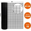 Zevemomo 36" x 50' 1/4inch PVC Hardware Cloth Vinyl Coated Chicken Wire Fence Galvanized Welded Mesh Roll for Home Garden Rabbit Cage, Black - 4 of 4