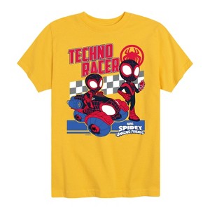 Boys' - Marvel - Spider-Man And His Amazing Friends Techno Racer Morales Short Sleeve Graphic T-Shirt - 1 of 4