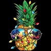 Men's Design By Humans Pineapple Christmas Tree Lights Xmas Men Gifts Sunglasses T-Shir By NekoShop T-Shirt - 2 of 4