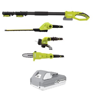 Sun Joe IONMAX Cordless Lawn Care System, Grass and Hedge Trimmer with Pole Saw - 1 of 4