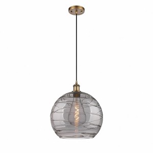 Athens Deco Swirl - 1 Light Pendant In Industrial Style-16.88 Inches Tall and 13.75 Inches Wide - 1 of 1