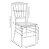 YIYIBYUS 4PC Stacking Chairs, Clear Dining Chairs, Elegant Party Event Wedding Chairs - 4 of 4
