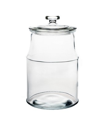 Amici Home Carlisle Glass Canister Square Jar, Food Safe, Airtight