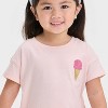 Toddler Girls' 'Ice Cream' Shirt - Cat & Jack™ Peach Orange - 2 of 4