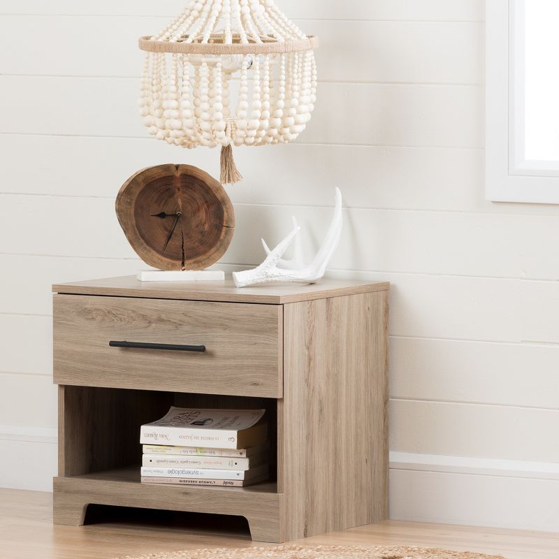 Primo 1 Drawer Nightstand Rustic Oak - South Shore, 3 of 10