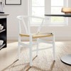 Modway  Amish Wood Rope Dining Room Chair in White - 29 Inch Tall Solid Elm Wood Accent Armchair - 2 of 4