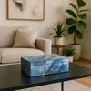 Modern Decorative Box with Lid for Home Decor - Mirrored Jewelry Storage Box and Keepsake Organizer with Marble-Inspired Finish - 3" - 2 of 4