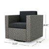 Wicker Swivel Patio Accent Chair,Modern Arm Chair With Cushion,Patio Chair Outdoor,Patio Chair Wicker -Maison Boucle - 4 of 4