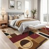 Area Rug Modern Geometric Abstract Rug Bedroom Ultra-Thin Soft Low Pile Large Carpet Living Room Non Slip Dining Room - 3 of 4