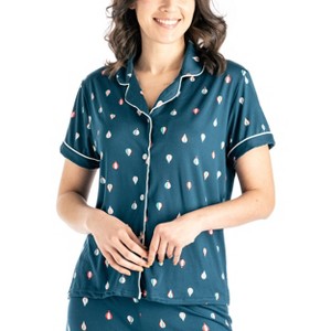 Hello Mello Women's Carried Away Lounge Short Sleeve Shirts Pajama Tops - 1 of 4