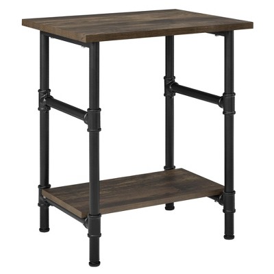 target end tables rustic