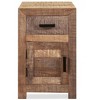 HomeRoots 26" Brown Solid Wood Square End Table With Drawer - 3 of 4