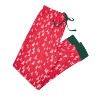 Dearfoams Women's 2 Piece Holiday Trees Pajama Set - 3 of 4