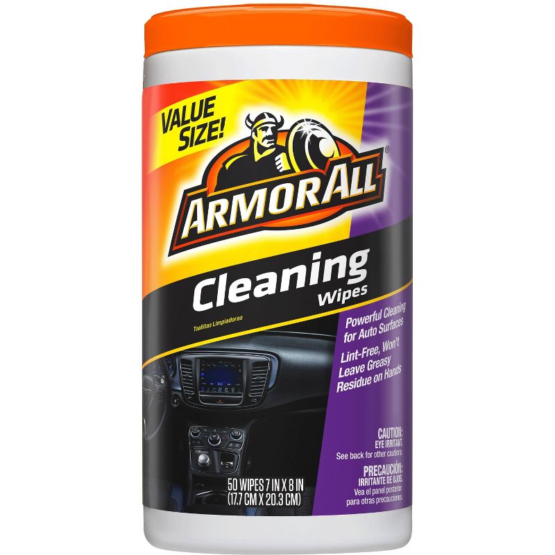 Armor All 50ct Cleaning Wipes Automotive Interior Cleaner, 1 of 5