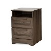 CAVINAS 2-Drawer Nightstand, Wooden Beside Table with Storage Cabinet, Classic End Table for Bedroom, Walnut - 2 of 4