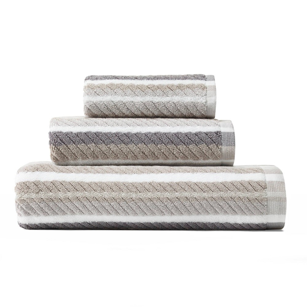 3pc Ocean Bay Striped Bath Towel Set Gray - Tommy Bahama