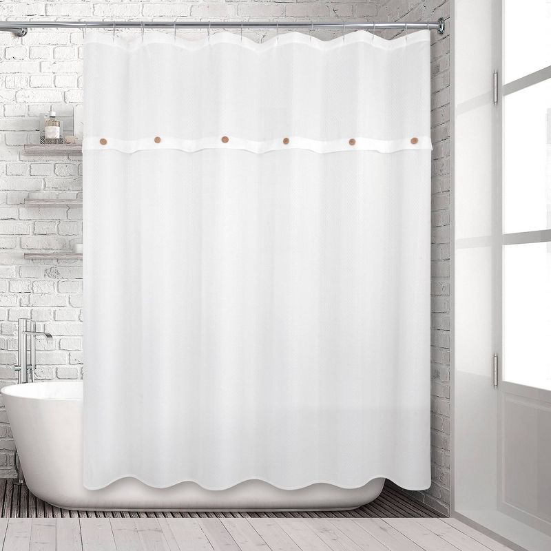 Taylor Shower Curtain White - Allure Home Creations, 3 of 7