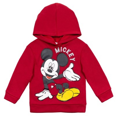 Disney Mickey Mouse Fleece Pullover Hoodie Awesome Red 