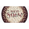 Earth Rugs Holiday Lodge “Let It Snow” Trivet 10"x10" – Farmhouse Kitchen Essential - 2 of 3