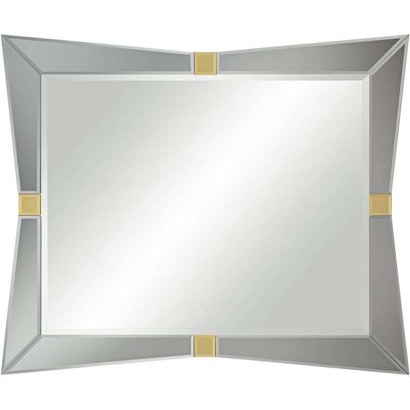 Possini Euro Design Serephine Gray Mirrored 30"x36" Rectangular Wall Mirror, 5 of 10