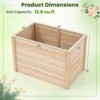 Costway 1/2 PCS Elevated Planter Box with Open-Ended Base for Deep-Rooted Vegetable - 3 of 4