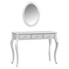 APRILSOUL Luxury Makeup Vanity Desk with Oval Mirror, 3-Drawer Dressing Table for Jewelry Storage - 4 of 4