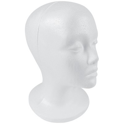 Female White Styrofoam Mannequin Head - 11 1/2 Height - Beauty Supply  Standard - Set of 3