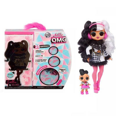 lol doll with black and white hair