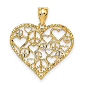 Black Bow Jewelry 14k Yellow Gold Harmony Heart Pendant, 22mm - 1 of 4