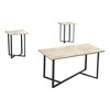 Laminate & Metal 3-Piece Coffee and End Table Set with Angled Legs and Contemporary Design for Living Room or Modern Spaces - 2 of 4