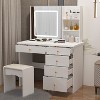 FUFU&GAGA LED Dimmable Mirror Dresser Dressing Table with Drawers Stool - 4 of 4
