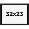 PosterPalooza | Modern Shadow Box 1" Depth Black Picture Frame - UV Acrylic, Backing Board, Hanging Hardware - 2 of 4