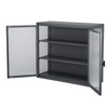Storage Cabinets Double Glass Doors Doors Detachable Shelves Wall Cabinet Practical Tool Storage Chest for Living Room Kitchen Corridor Bathroom Grey - 2 of 4