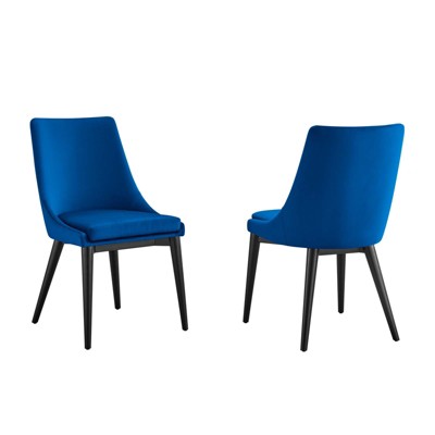 Modway Viscount Accent Performance Velvet Dining Chairs - Set of 2