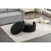 CENGHU Soft Velvet Round Ottoman, Bedroom End Bench, Velvet Ottoman Entryway Footstool, End Bench, Ottoman Bench for Living Room & Bedroom - 3 of 4