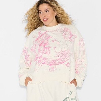 Wicked x Katie Kime Women's Good/Bad Pullover Sweatshirt - Cream