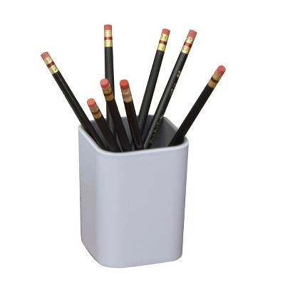 Fusion Pencil Cup White and Gray (37524)