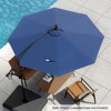 Tangkula 10 FT Patio Offset Umbrella w/ X-shaped Base Infinite Tile & 360° Rotation - 2 of 4