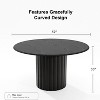 Dovelina Mid-Century Round Dining Table Kitchen Table with Designer Table Base - 3 of 4