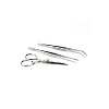 O'Creme Stainless Steel Precision Kitchen Culinary Fine-Tip Tweezer Tongs, Set of 3 - 3 of 4