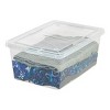 17 Qt. (4.25 gal.) Plastic Stackable Closet Storage Box, Clear, Set of 6 - 4 of 4
