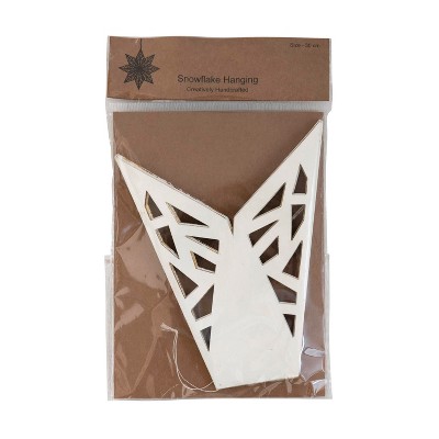 Storied Home Paper Snowflake Ornament, White