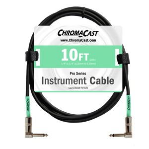 ChromaCast Pro Series Instrument Cable, Angle - Angle, Surf Green, 10 foot - 1 of 1