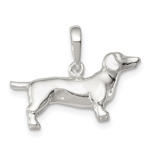 Black Bow Jewelry Sterling Silver 3D Dachshund Pendant - 1 of 4