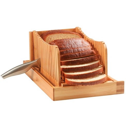 Dbtech Bamboo Bread Slicer For Homemade Bread, Cutter Guide Board : Target