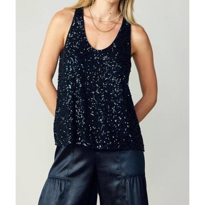 Women's Sequin Sleeveless Top - current air - 1 of 4